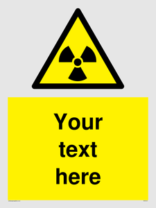 Custom Radioactive Material Sign