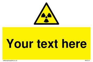 Custom Radioactive Material Sign