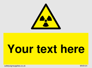 Custom Radioactive Material Sign