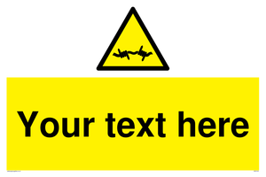 Custom Barbed Wire Sign