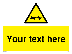 Custom Barbed Wire Sign