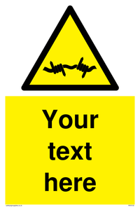 Custom Barbed Wire Sign