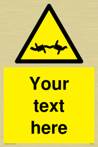 Custom Barbed Wire Sign