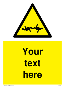 Custom Barbed Wire Sign