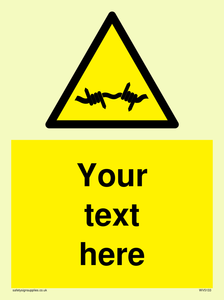 Custom Barbed Wire Sign