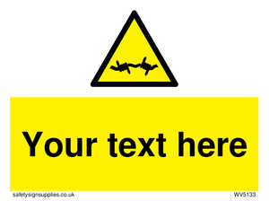 Custom Barbed Wire Sign