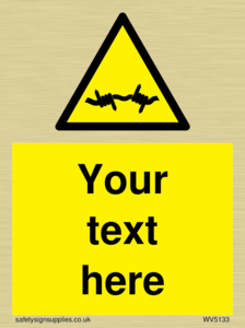 Custom Barbed Wire Sign