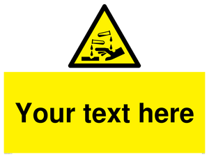 Custom Corrosive Substance Sign 