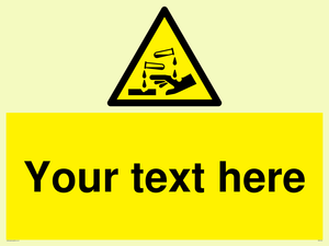 Custom Corrosive Substance Sign