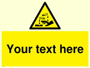 Custom Corrosive Substance Sign