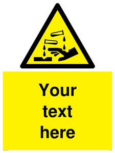 Custom Corrosive Substance Sign 