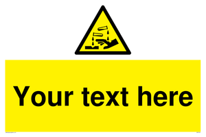 Custom Corrosive Substance Sign