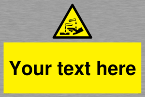 Custom Corrosive Substance Sign