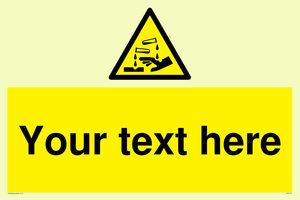 Custom Corrosive Substance Sign