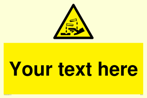 Custom Corrosive Substance Sign