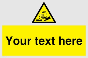 Custom Corrosive Substance Sign