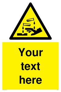 Custom Corrosive Substance Sign 