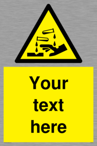 Custom Corrosive Substance Sign