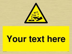 Custom Corrosive Substance Sign