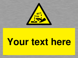 Custom Corrosive Substance Sign
