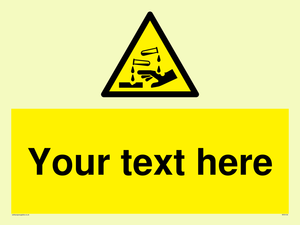Custom Corrosive Substance Sign