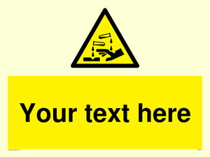 Custom Corrosive Substance Sign