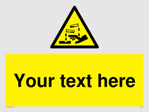 Custom Corrosive Substance Sign