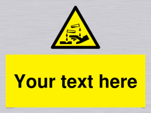 Custom Corrosive Substance Sign