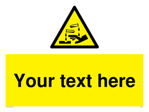 Custom Corrosive Substance Sign