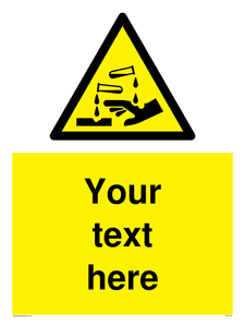 Custom Corrosive Substance Sign