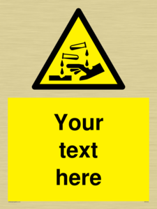 Custom Corrosive Substance Sign