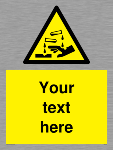 Custom Corrosive Substance Sign