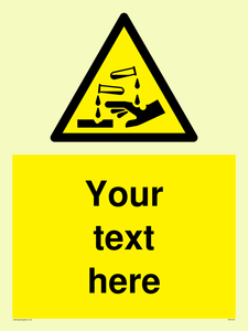 Custom Corrosive Substance Sign