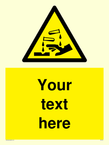 Custom Corrosive Substance Sign