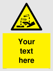 Custom Corrosive Substance Sign