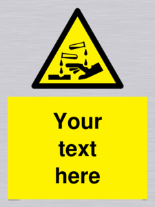 Custom Corrosive Substance Sign