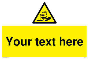 Custom Corrosive Substance Sign