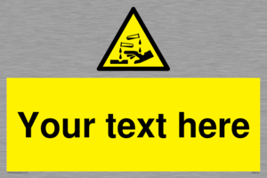 Custom Corrosive Substance Sign