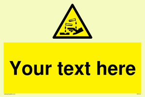 Custom Corrosive Substance Sign