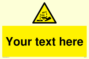 Custom Corrosive Substance Sign