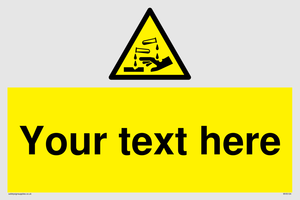 Custom Corrosive Substance Sign