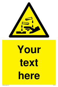 Custom Corrosive Substance Sign