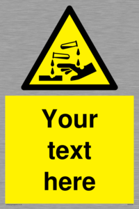 Custom Corrosive Substance Sign