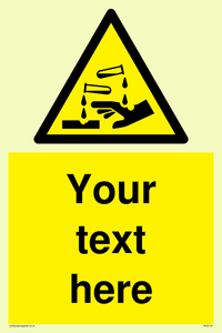 Custom Corrosive Substance Sign