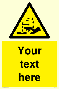 Custom Corrosive Substance Sign