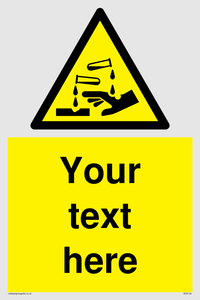 Custom Corrosive Substance Sign