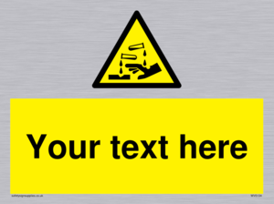 Custom Corrosive Substance Sign