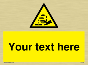 Custom Corrosive Substance Sign