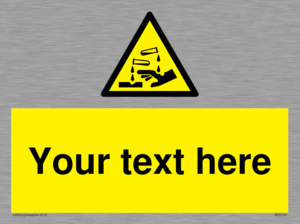 Custom Corrosive Substance Sign