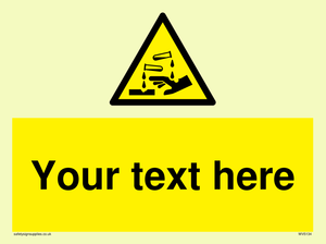 Custom Corrosive Substance Sign